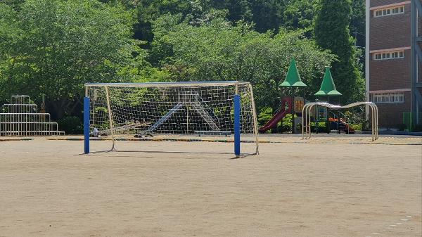  축구골대 안전 스펀지 커버 설치